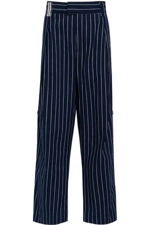 Marina Yee Pinstripe-pattern wide-leg trousers