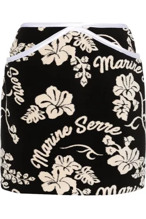 Marine Serre Patterned-jacquard mini skirt