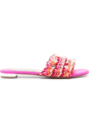 Aquazzura Crystal Cote slides