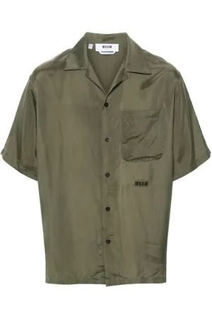 Msgm Logo-embroidered shirt