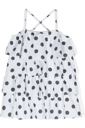 DOUUOD KIDS Polka-dot ruffled mini dress