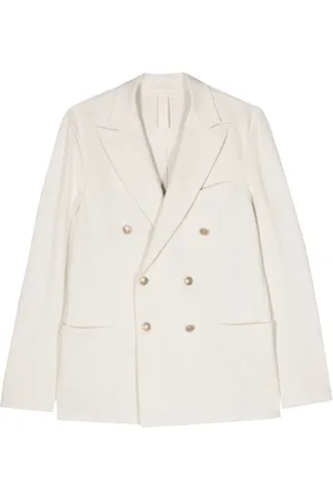 ELEVENTY Piqué double-breasted blazer