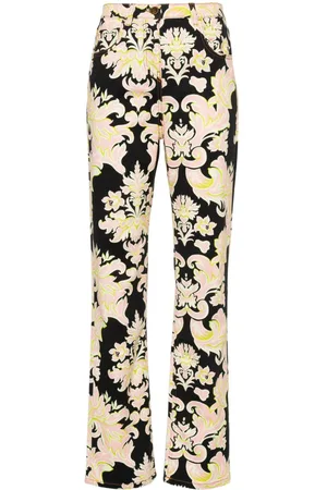Etro Floral-print straight-leg jeans