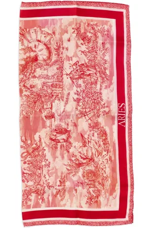 ARIES Toile De Jouy silk scarf