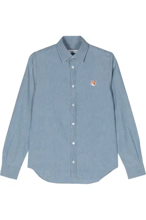 Maison Kitsuné Fox Head-patch cotton shirt