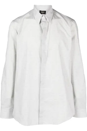 Fendi Shadow-print cotton shirt
