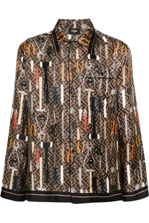 Fendi Graphic-print silk shirt