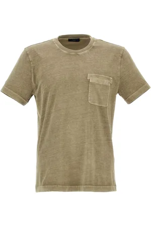 FAY Logo-embroidered cotton T-shirt