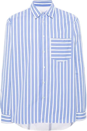 J.W.Anderson Striped panelled cotton shirt