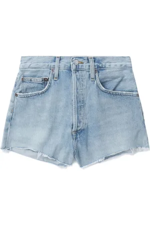 AGOLDE Parker raw-cut denim shorts