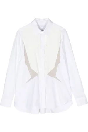 Fumito Ganryu Long-sleeve cotton-blend shirt