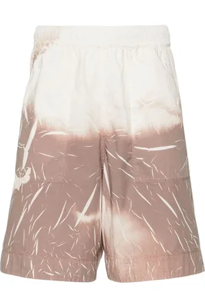 Stone Island Abstract-print elasticated-waist shorts