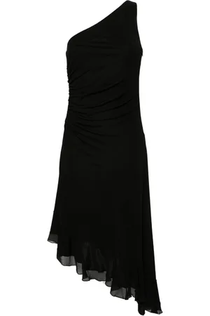 Twin-Set Drape-detail one-shoulder dress