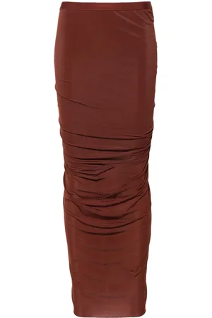 Rick Owens Shrimp ruched-detail skirt
