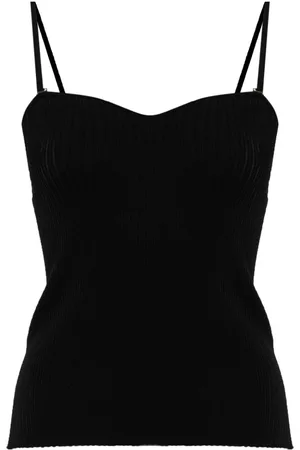 Emporio Armani Sweetheart-neck ribbed tank top