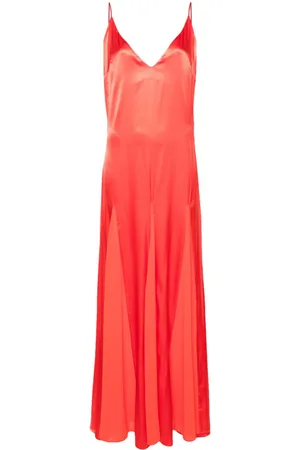 Elisabetta Franchi Gusset-detail satin maxi dress