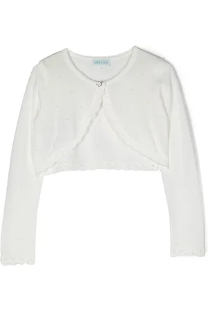 Abel & Lula Lace-trim detail cardigan