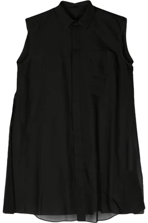 SACAI Sleeveless voile shirt dress