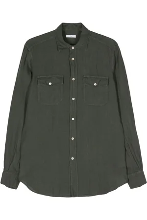 Boglioli Slub-texture linen shirt