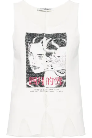 OUR LEGACY Race Twins-print tank top