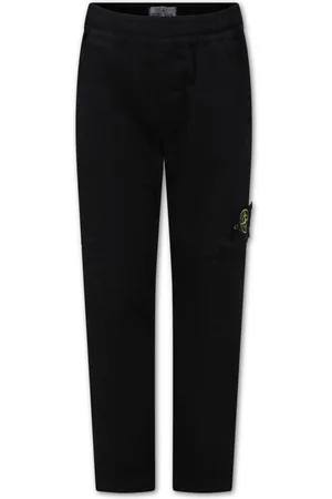 Stone Island Compass-patch cotton trousers