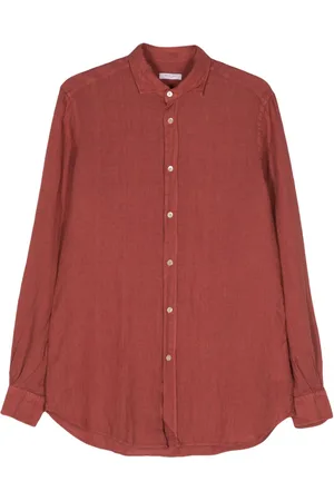 Boglioli Slub-texture linen shirt