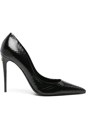 Dolce & Gabbana 100mm python-effect leather pumps
