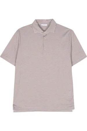 Boglioli Striped polo collar