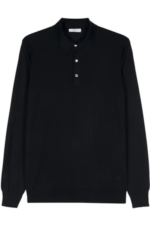 Boglioli Fine-knit polo shirt