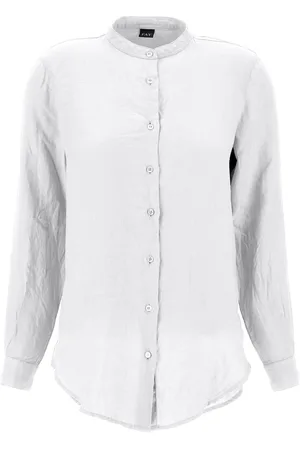 FAY Longline linen shirt