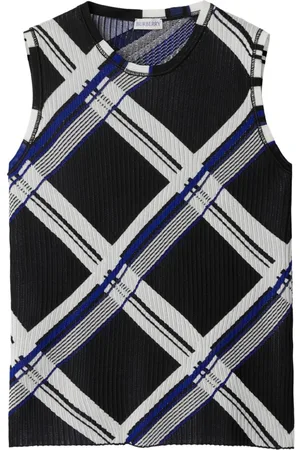 Burberry Checked silk knitted vest