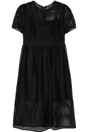 DKNY Mesh flared dress