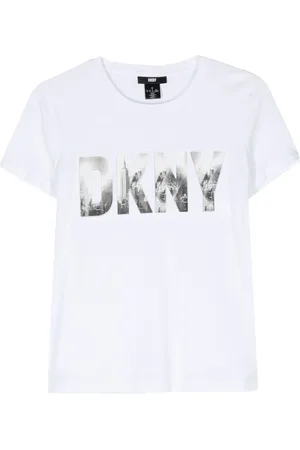 DKNY Logo-debossed cotton T-shirt