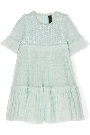 Needle & Thread Sequin-embellished ruffled party dress