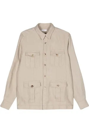 Boglioli Herringbone linen shirt