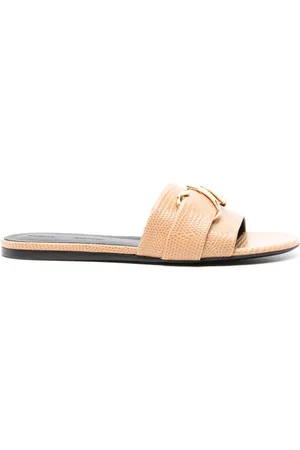 Proenza Schouler Monogram leather slides