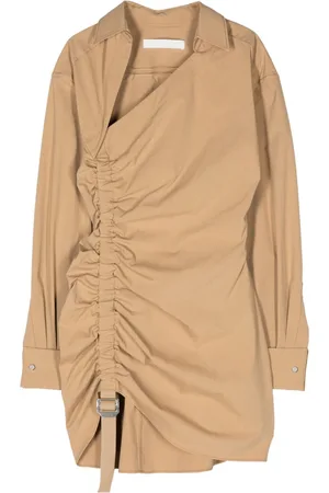 DION LEE Asymmetric gathered mini dress