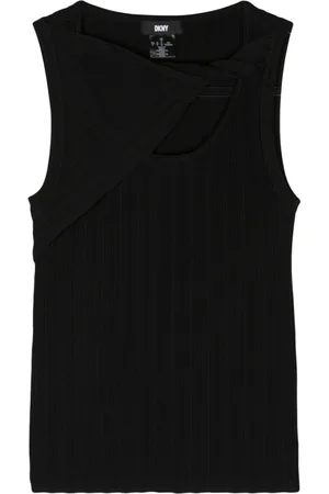 DKNY Twist-detail ribbed tank top