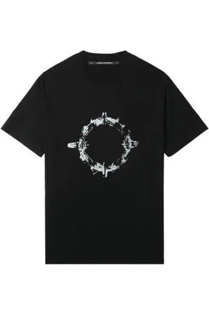 JULIUS Abstract-print crew-neck T-shirt