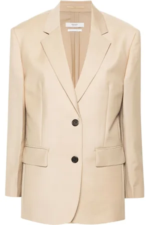 Prada Logo-triangle single-breasted blazer