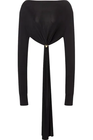 Serafini Gathered-detailing crop top