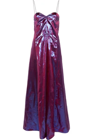 FORTE FORTE Sweetheart-neck lamé gown