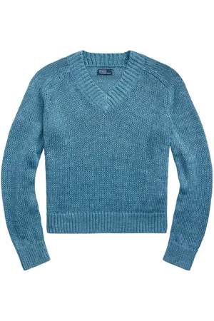 Ralph Lauren V-neck linen-blend jumper
