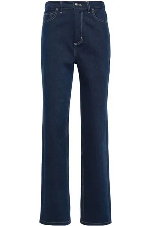 ROTATE Straight-leg cotton-blend jeans