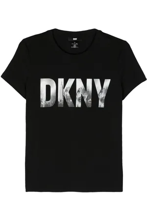 DKNY Soho logo-debossed print T-shirt