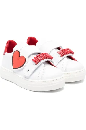 Moschino Logo-lettering leather sneakers