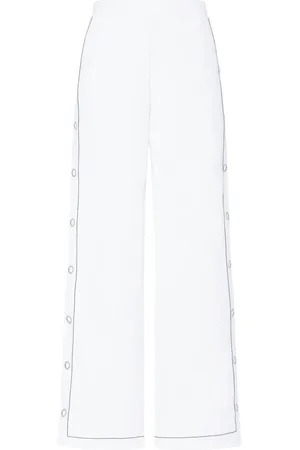 ROSETTA GETTY Press-stud wide-leg trousers