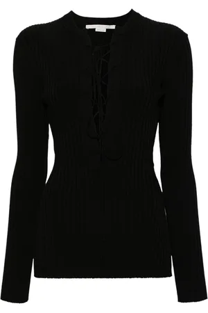Stella McCartney Lace-up ribbed jumper