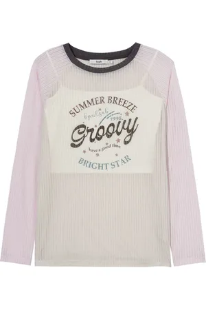 B+AB Layered slogan-print T-shirt