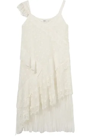 B+AB Lace-trimmed midi dress